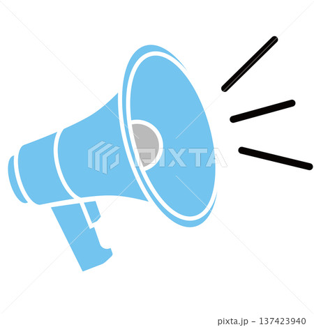 シンプルな拡声器のアイコン 137423940