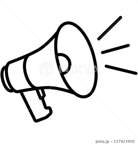 シンプルな拡声器のアイコン 137423950