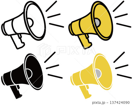 シンプルな拡声器のアイコン 137424090