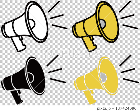 シンプルな拡声器のアイコン 137424090