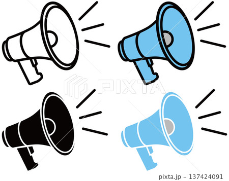 シンプルな拡声器のアイコン 137424091