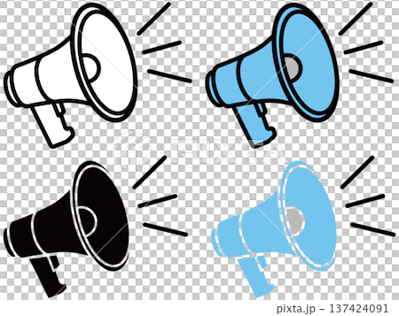 シンプルな拡声器のアイコン 137424091