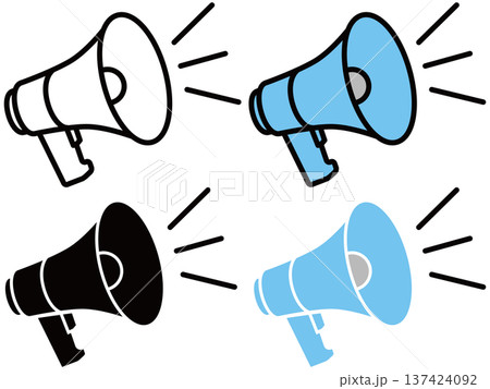 シンプルな拡声器のアイコン 137424092