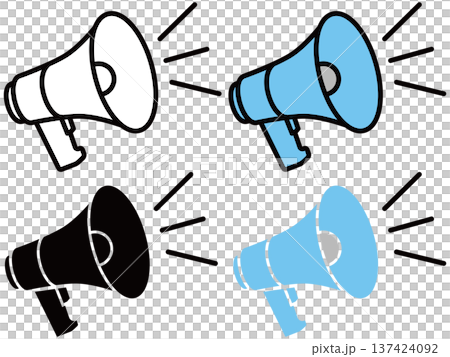 シンプルな拡声器のアイコン 137424092