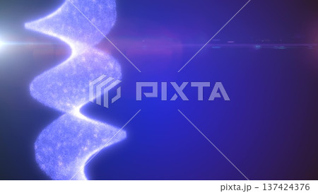 Glowing blue spiral of soft light particles on a dark background, symbolizing energy, balance, and motion Glowing blue spiral of soft light particles on a dark background, symbolizing energy, balance, and motion 137424376