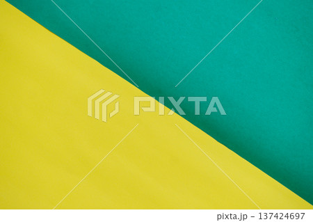 Vibrant Yellow and Teal Color Paper Background Texture Vibrant Yellow and Teal Color Paper Background Texture 137424697