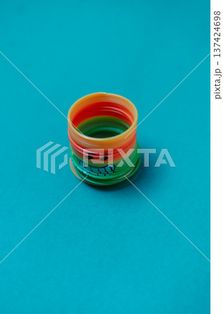 Vibrant Plastic Coil Spring Toy with Cartoon Face Vibrant Plastic Coil Spring Toy with Cartoon Face 137424698