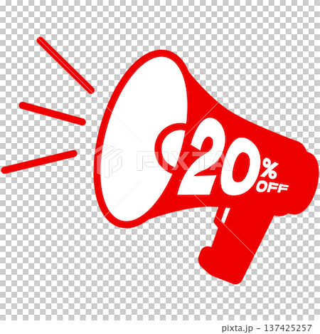 10% 折扣促銷 簡易揚聲器圖標 10% 折扣促銷 簡易揚聲器圖標 137425257