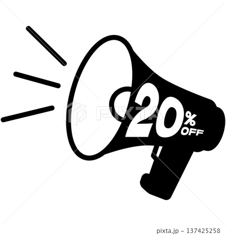 10%割引セール シンプルな拡声器のアイコン 10%割引セール シンプルな拡声器のアイコン 137425258