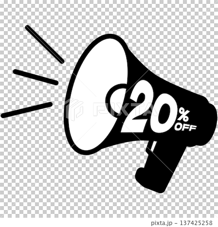 10%割引セール シンプルな拡声器のアイコン 10%割引セール シンプルな拡声器のアイコン 137425258