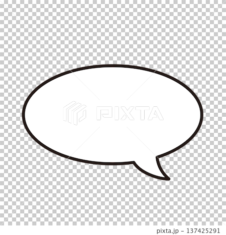 Handwritten and dashed line speech bubble set Simple conversation frame material 137425291