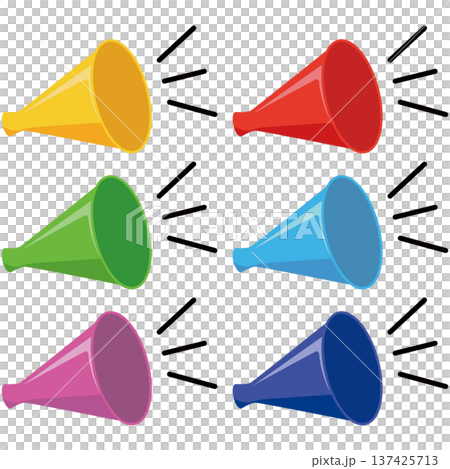 簡單的擴音器圖標 137425713