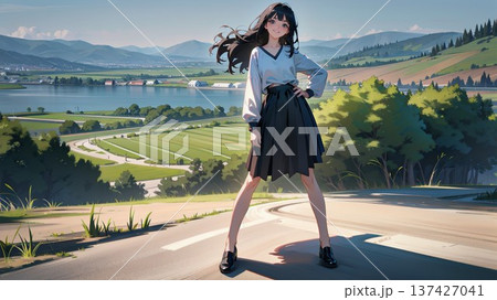 高原の女性 137427041