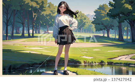 高原の女性 137427042