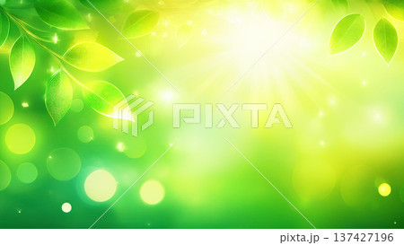 グリーン一色　爽やかな新緑 137427196