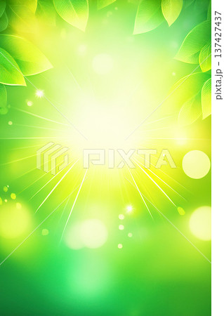 グリーン一色　爽やかな新緑 137427437