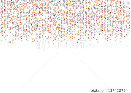 Multicolor dotted background, colorful vector texture with circles. Glitter abstract illustration with blurred drops of rain. Pattern for ads, web page, wallpaper, poster, banner. Copy space 137428734