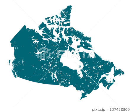 Map of Canada, sign silhouette. World Map Globe. Vector Illustration isolated on white background. North America continent Map of Canada, sign silhouette. World Map Globe. Vector Illustration isolated on white background. North America continent 137428809