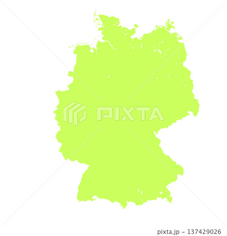 Map of Germany, sign silhouette. World Map Globe. Vector Illustration isolated on white background. Europe continent 137429026