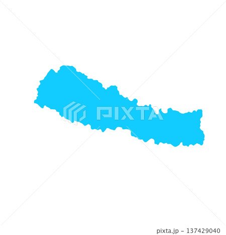 Map of Nepal, sign silhouette. World Map Globe. Vector Illustration isolated on white background. Asian continent Map of Nepal, sign silhouette. World Map Globe. Vector Illustration isolated on white background. Asian continent 137429040