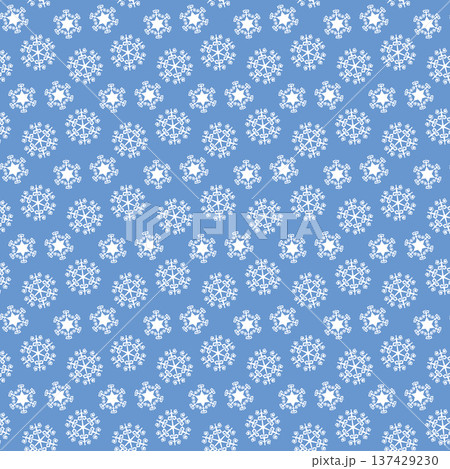 Winter seamless pattern with snowflakes, holiday background. Vector illustration for fabric, textile wallpaper, posters, gift wrapping paper. Christmas vector illustration. Falling snow Winter seamless pattern with snowflakes, holiday background. Vector illustration for fabric, textile wallpaper, posters, gift wrapping paper. Christmas vector illustration. Falling snow 137429230