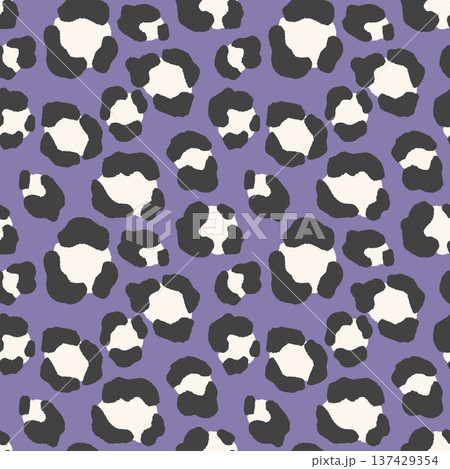 Abstract modern leopard seamless pattern. Animals fashion trendy background. Color decorative vector illustration for print, fabric, textile. Modern ornament of stylized skin 137429354