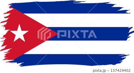 Flag of Cuba. Cuban national symbol in official colors. Template icon. Abstract vector background Flag of Cuba. Cuban national symbol in official colors. Template icon. Abstract vector background 137429402
