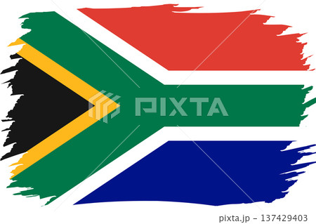 Flag of Republic of South Africa. RSA national symbol in official colors. Template icon. Abstract vector background 137429403