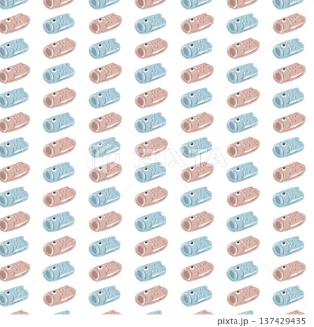 鯉のぼりのシームレスパターン背景イラスト（パステルカラー） 137429435