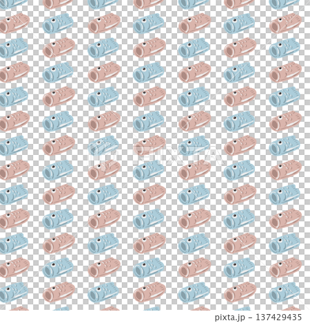 鯉のぼりのシームレスパターン背景イラスト（パステルカラー） 137429435