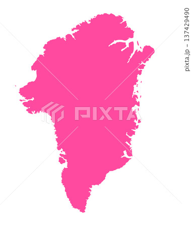 Map of Greenland, sign silhouette. World Map Globe. Vector Illustration isolated on white background. American continent 137429490