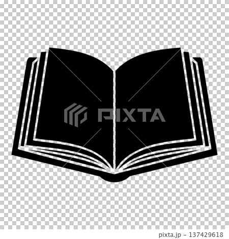 open book with open bookmark icon, simple style 137429618