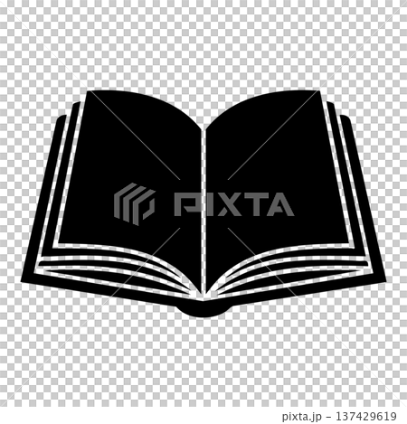 open book with open bookmark icon, simple style open book with open bookmark icon, simple style 137429619