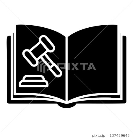 open book with open bookmark icon, simple style 137429643