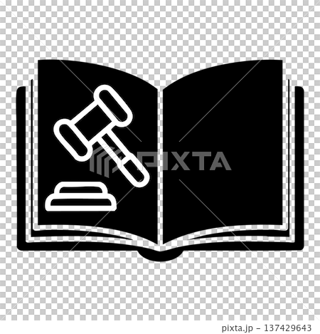 open book with open bookmark icon, simple style 137429643