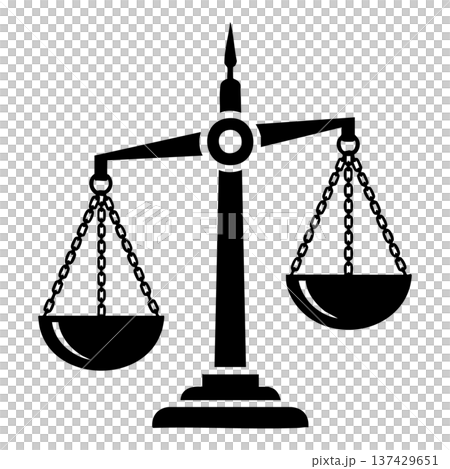scales of justice icon illustration design 137429651