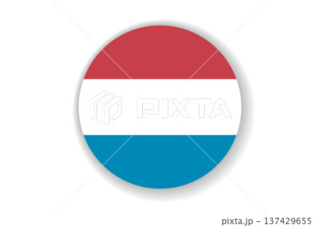 Flag of Luxembourg. Luxembourgish national symbol in official colors. Template icon. Abstract vector background. Round glass light ball, 3D big bubble, sphere Flag of Luxembourg. Luxembourgish national symbol in official colors. Template icon. Abstract vector background. Round glass light ball, 3D big bubble, sphere 137429655
