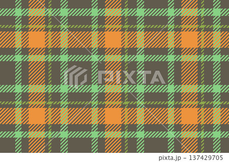 Color twill scotland textile seamless pattern. Fabric texture check tartan plaid. Abstract geometric background for cloth, card, fabric. Monochrome graphic repeating design. Modern squared ornament 137429705