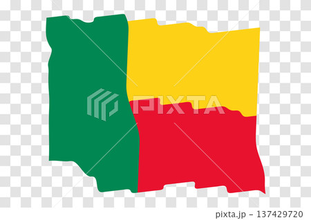 Waving Flag of Benin. National symbol in official colors. Template icon. Abstract vector background. Fluttering effect Waving Flag of Benin. National symbol in official colors. Template icon. Abstract vector background. Fluttering effect 137429720