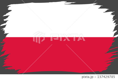 Flag of Poland. Polish national symbol in official colors. Template icon. Abstract vector background 137429785
