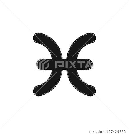 Zodiac horoscope. Pisces astrological icon symbol. Stylized star sign esoteric. Simple line vector illustration Zodiac horoscope. Pisces astrological icon symbol. Stylized star sign esoteric. Simple line vector illustration 137429823