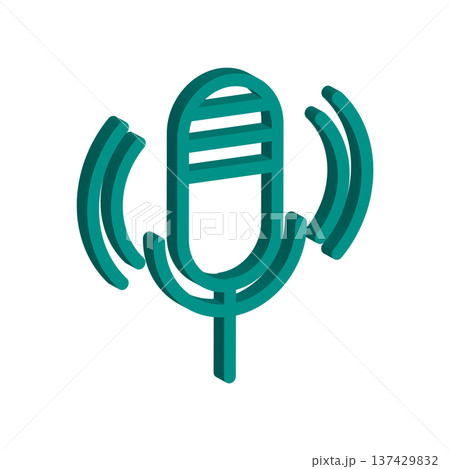 Mic icon design template Mic icon design template 137429832