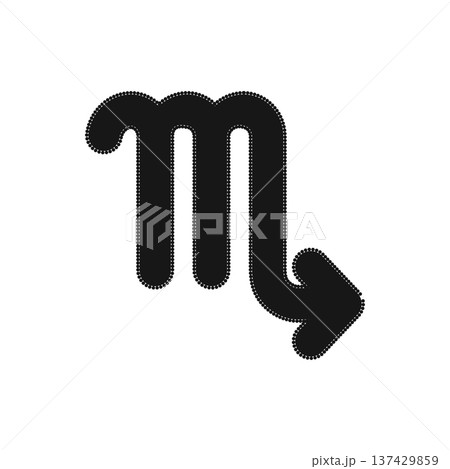 Zodiac horoscope. Scorpio astrological icon symbol. Stylized star sign esoteric. Simple line vector illustration Zodiac horoscope. Scorpio astrological icon symbol. Stylized star sign esoteric. Simple line vector illustration 137429859