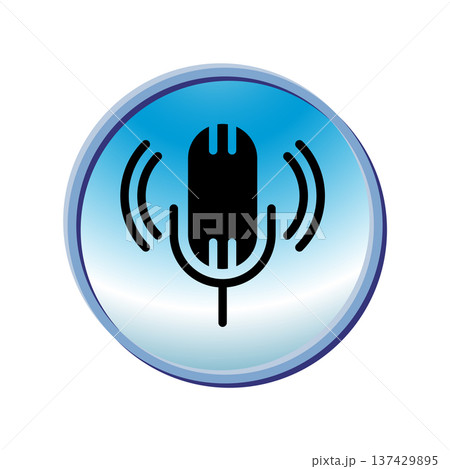 Mic icon design template Mic icon design template 137429895