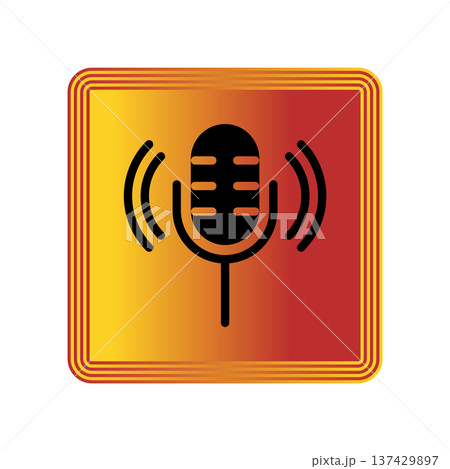 Mic icon design template Mic icon design template 137429897
