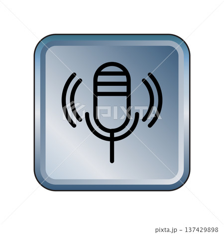 Mic icon design template 137429898