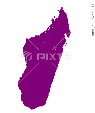 Map of Madagasсar, sign silhouette. World Map Globe. Vector Illustration isolated on white background. African continent 137430011