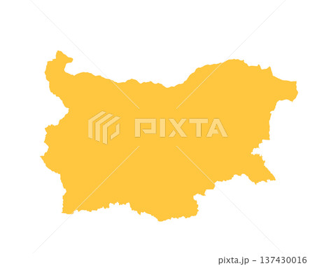 Map of Bulgaria, sign silhouette. World Map Globe. Vector Illustration isolated on white background. Europe continent 137430016