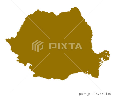 Map of Romania, sign silhouette. World Map Globe. Vector Illustration isolated on white background. Europe continent Map of Romania, sign silhouette. World Map Globe. Vector Illustration isolated on white background. Europe continent 137430130