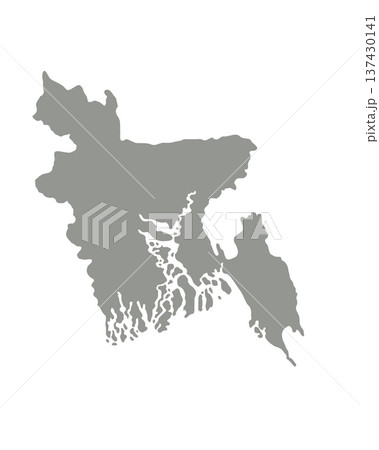 Map of Bangladesh, sign silhouette. World Map Globe. Vector Illustration isolated on white background. Asian continent Map of Bangladesh, sign silhouette. World Map Globe. Vector Illustration isolated on white background. Asian continent 137430141